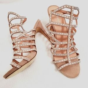 Madden Girl Reah Rhinestone Strappy Heels Excellent Condition! SALE!